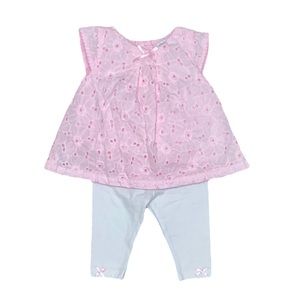 Pink Eyelet Swing Top & Matching Capris